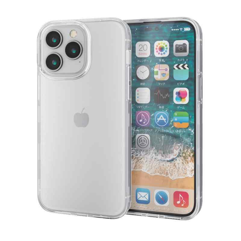 エレコム 【ガラスフィルムセット】 iPhone 14 Pro Max ケース カバー ハード 360度全面保護 耐衝撃 軽量 スリム クリア PM-A22DHV360LCR