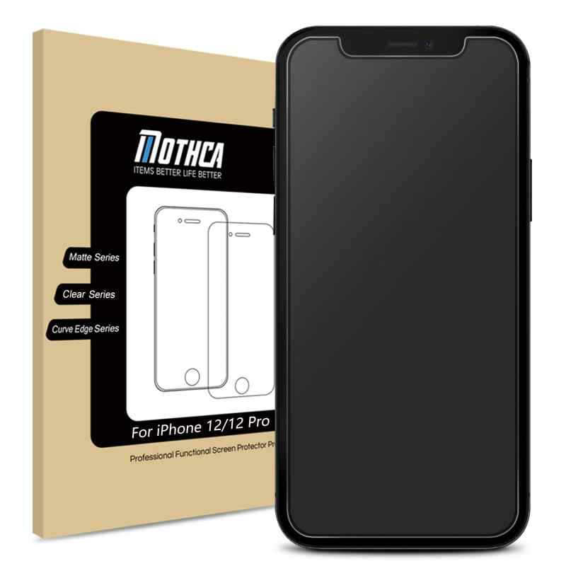 Mothca アンチグレア強化ガラス iPhone 12/iPhone 12 Pro対応 強化ガラス 液晶保護フィルム サラサラ タッチ感 日本旭硝子製素材 指紋防