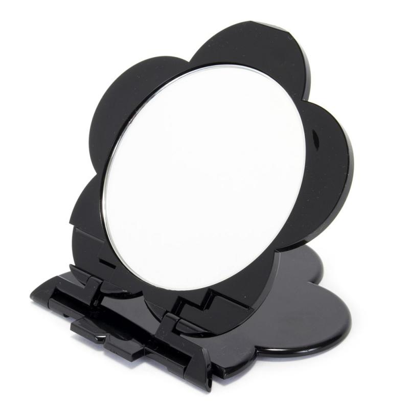 マリークワント MARY QUANT マリーズコンパクトミラー メイクアップ 卓上ミラー 鏡 折り畳み デイジー ブラック 1個 (x 1)