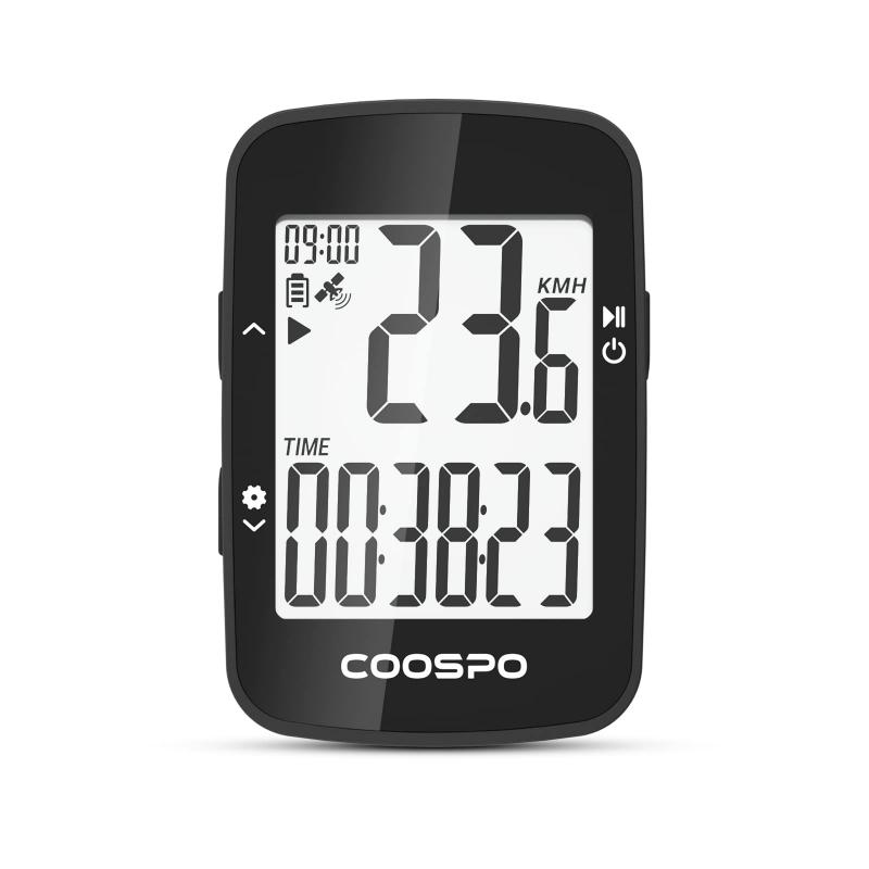 COOSPO サイクルコンピュータ GPS サイコン 無線 サイクリングコンピュータ ワイヤレス 自転車スピード 内臓 アプリ対応 IPX7級防水 2.3