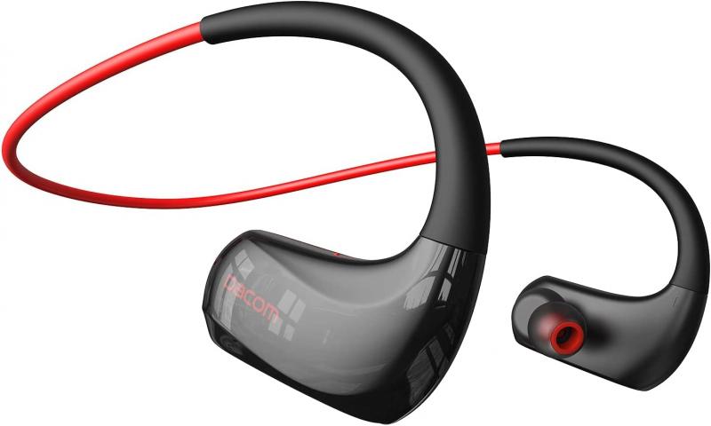 DACOM Bluetooth イヤホン スポーツ 耳掛式 ヘッドホン ワイヤレス 最大20時間連続再生 IPX7防水 汗を防ぐ 運動落ちにくい AAC タッチ式