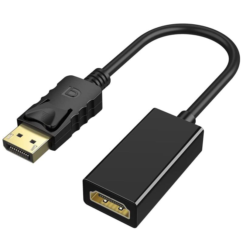 CHARYZA DisplayPort to HDMI 変換ケーブル DP to HDMI 変換アダプタケーブルフルハイビジョン1080P解像度 ブラック