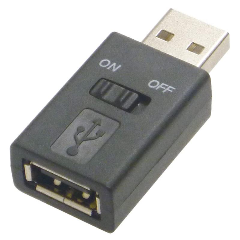 アイネックス(AINEX) USB電源スイッチアダプタ ADV-111B ブラック