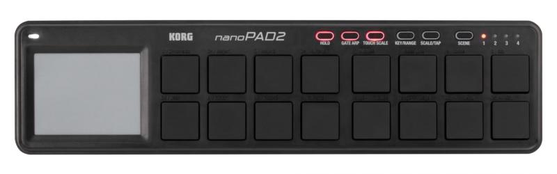 KORG 定番 USB MIDI nano2 音楽制作 DTM コンパクト設計で持ち運びに最適 すぐに始められるソフトウェア込み (ブラック, パッド)
