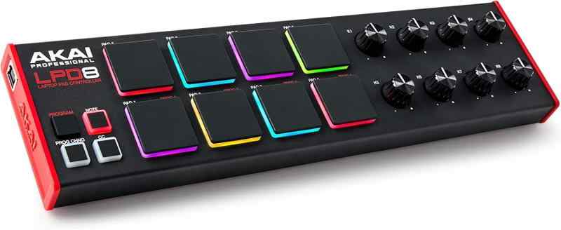 Akai Professional(アカイプロ) USB MIDIパッドコントローラー MPCドラムパッドx 8 アサイナブル・ノブ x 8搭載 音楽制作ソフトウェア付