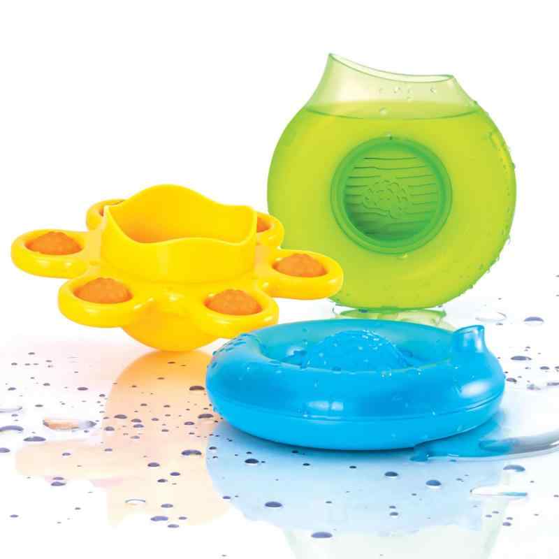 Fat Brain Toys ディンプル スプラッシュ お風呂用おもちゃ 水遊び FA361-1 品 ライムグリーン、イー、ブルー