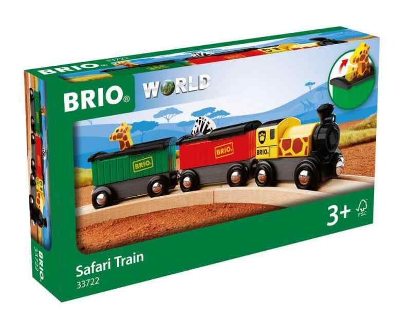 BRIO (ブリオ) WORLD サファリトレイン [3両編成] 対象年齢 3歳~ (電車のおもちゃ 木のレール 機関車) 33722