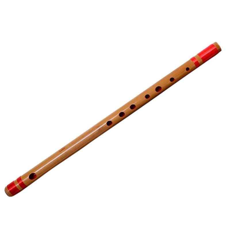 聞琳竹細工屋（BENLENTAKIZAYIKUYA)竹製篠笛 7穴 赤紐巻き 八本調子 中国伝統的な楽器 中国式の横笛 (赤巻)