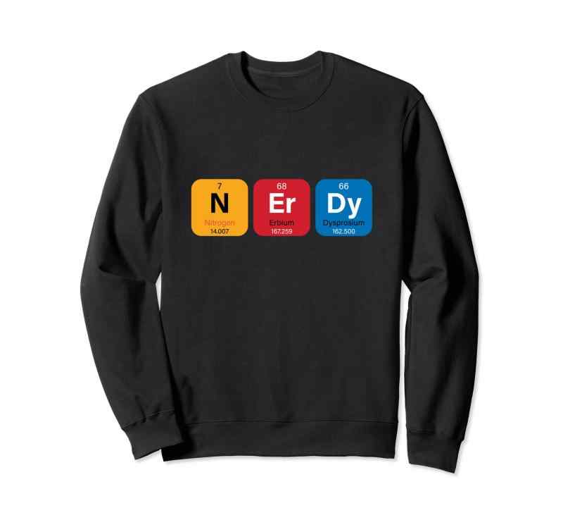 Nerdy with Funny Periodic Table of Elements Meme Graphic トレーナー