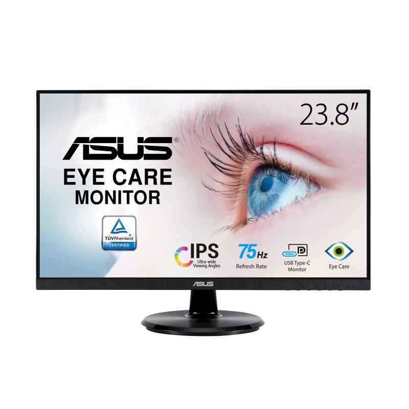 ASUS モニター Eye Care VA24DCP 23.8インチ / フルHD (1920 x 1080) / IPS / USB-C HDMI / 65W電力供給 / 75Hz / ブルーライト軽減 / フ