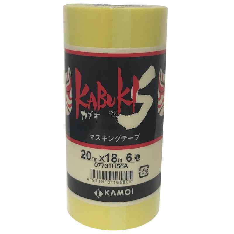 カモ井加工紙 KABUKI-S マスキングテープ 20X18M(6P)