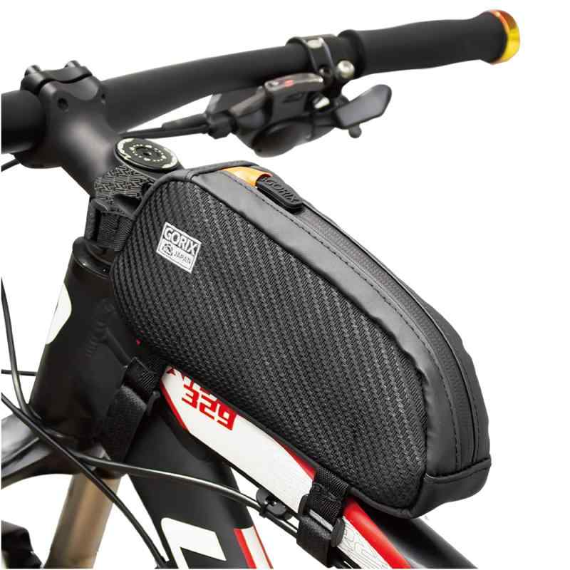 GORIX(ゴリックス) 自転車 トップチューブ 防水 カモ柄 軽量 フレーム フロント スマホ収納可能 止水ファスナー [ おしゃれ・アウトドア