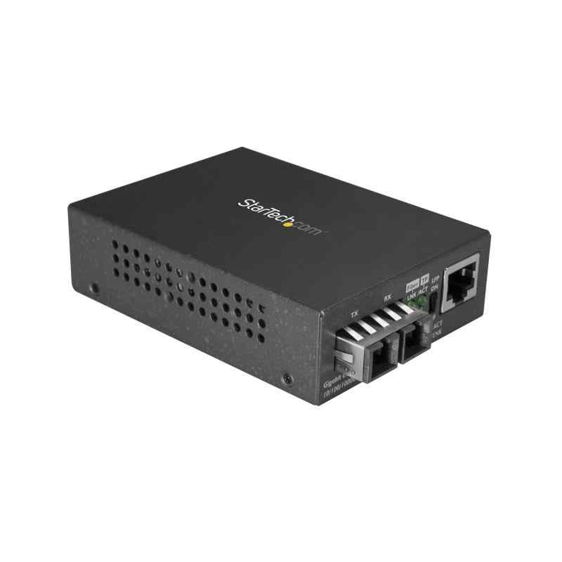Gigabit対応光メディアコンバータ 1000Base-SX 2芯SC端子 マルチモード(2芯) 最大550m ギガビット対応光 - LAN変換器 GBSCMM055