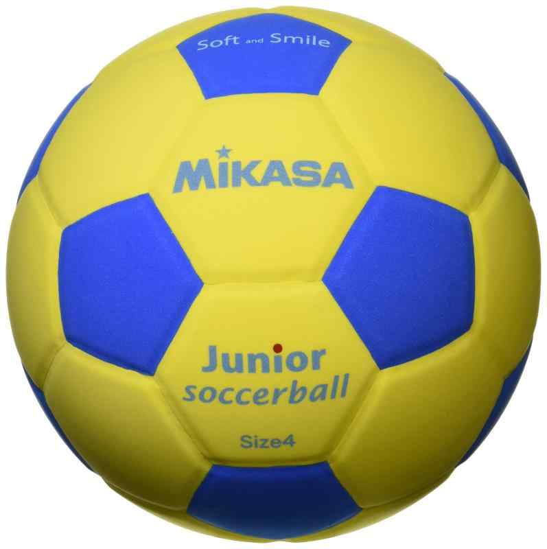 ミカサ(MIKASA) ジュニア サッカーボール 4号 スマイルサッカー (用) 約180g 貼りボール SF4J 推奨内圧0.10~0.15(kgf/？) (イー/ブルー)