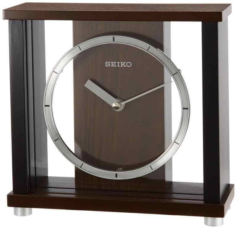 セイコークロック(Seiko Clock) セイコー クロック 置き アナログ 木枠 濃茶 木地 BZ356B