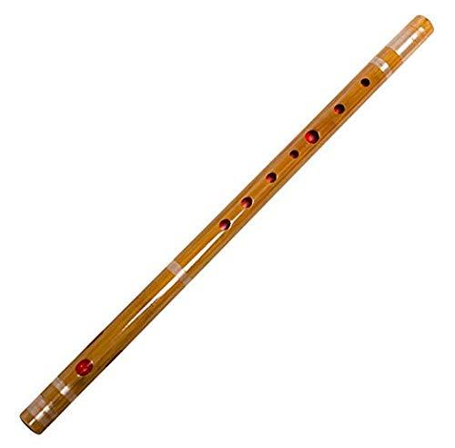 聞琳竹細工屋（BENLENTAKIZAYIKUYA)竹製篠笛 7穴 赤紐巻き 八本調子 中国伝統的な楽器 中国式の横笛 (白巻)
