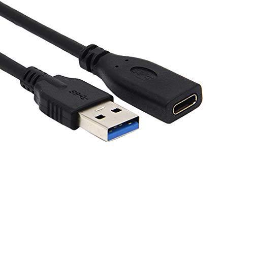 Rosebe USB3.0 to Type C アダプタ 変換ケーブル 20cm USB 3.0 Type A オス to USB C タイプ C メス 充電 データ転送対応 USB C 延長コネ
