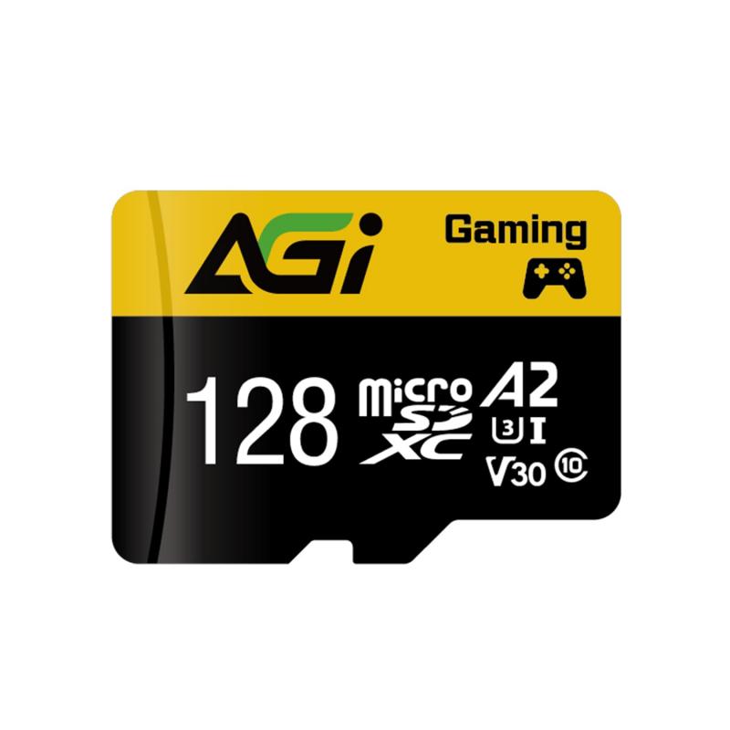 AGI TF138 MicroSDXC メモリーカード (128 GB, 黒×黄色)