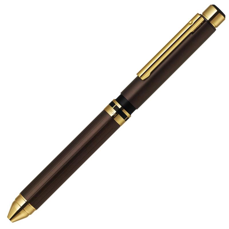 ゼブラ 多機能ペン シャーボX プレミアム TS10 ブラウンゴールド SB21-C-EG 本体サイズ:142.9x15.5x11.8mm/26.0g
