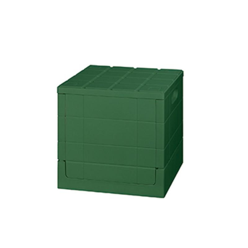 ImD (アイムディー) 収納ボックス グリッドコンテナ キューブ グリーン 20L