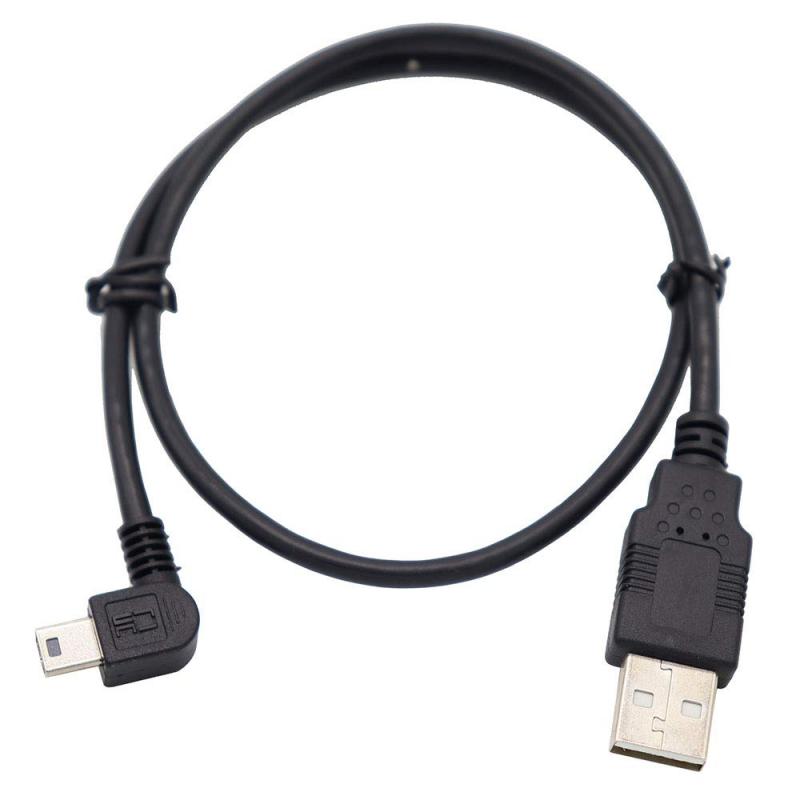 ViViSunUSB2.0ミニケーブルUSB(A)オス-USB(miniB)オスL型上下左右90°方向変換ケーブル金メッキ付き高速480Mbpsのデータ転送同期リード (