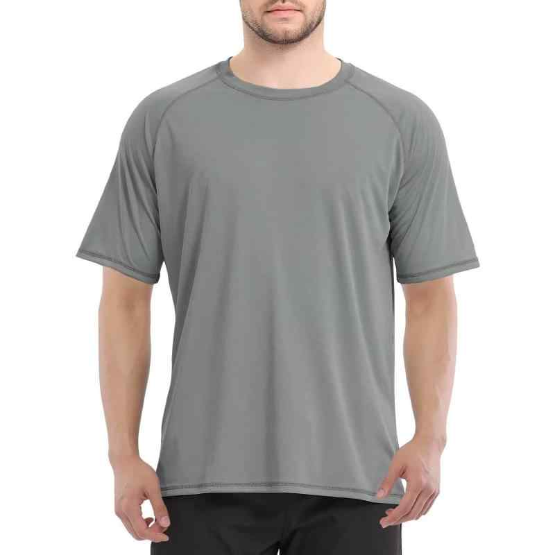 [Sillictor] ラッシュガード 半袖 メンズ ゆったり 冷感 ラッシュシャツ オーバーウェア 水着 大きいサイズ スポーツシャツ スイム tシャ