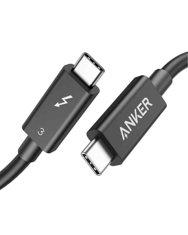 Anker USB-C & USB-C Thunderbolt 3 ケーブル 【100W出力 / 40Gbps / 高速データ転送 / 4K対応 / 5K対応】MacBook iPad Pro 他対応 (0.7m