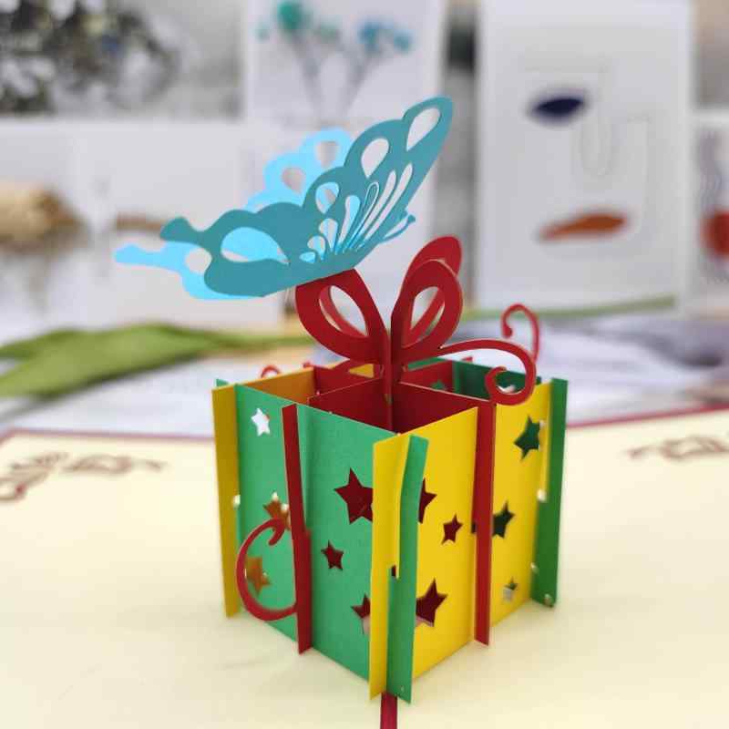 3D バースデーカード 誕生日カード 立体 バラの花 飛び出すメッセージカード 結婚 母の日 誕生日 グリーティングカード バレンタイン ギ