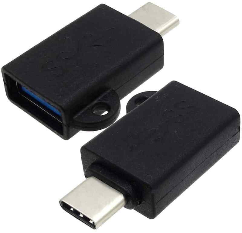 オーディオファン USB変換アダプタ Type C - USB USB 3.0 高速 変換 (ブラック 2個)
