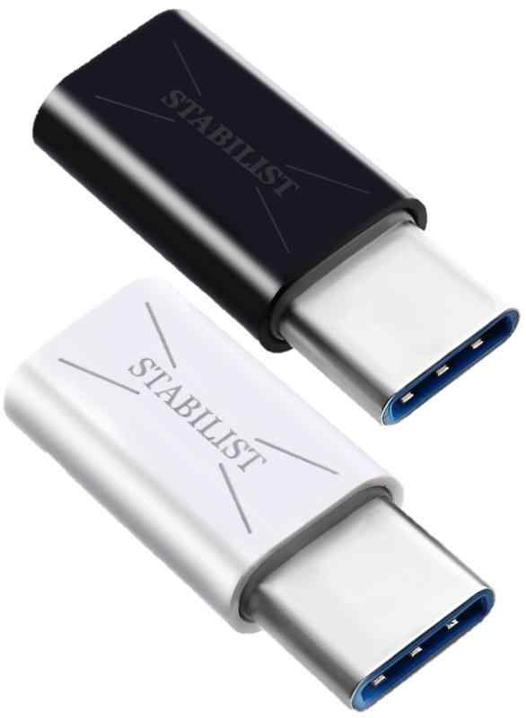 STABILIST USB-Type-C 2個セット 高速 Micro USB to 変換プラグ 安全認証済 Switch 56Kレジスタ コネクタ iPad Macbook Xperia microusb
