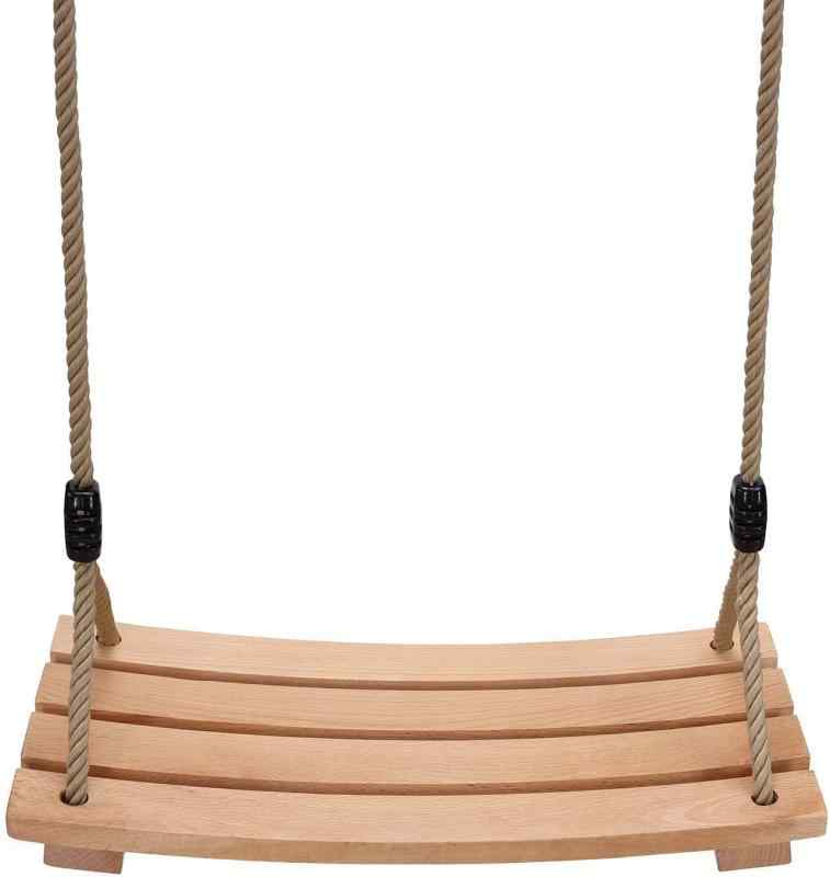Leweet 木製ブランコ 子供と大人用 ぶらんこ 屋外 遊具 ブランコ 室内 最大耐荷重約200kg ロープの長さ調整可能 空中ブランコ うんてい