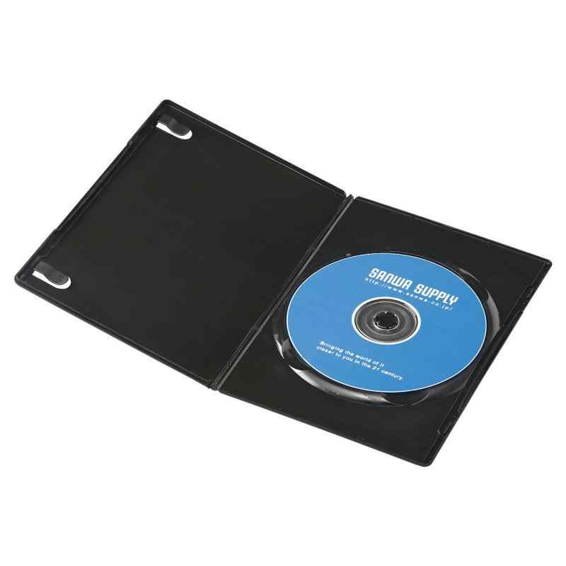 サンワサプライ スリムDVDトールケース(1枚収納) ブラック 30枚セット DVD-TU1-30BK