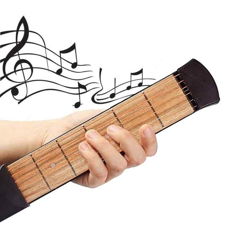 ギター 練習 ポケットギター 6フレット 初心者 便利 耐干渉 指配置運動 メトロノーム機能 ギター練習ツール 使いやすい ケース付き 初心