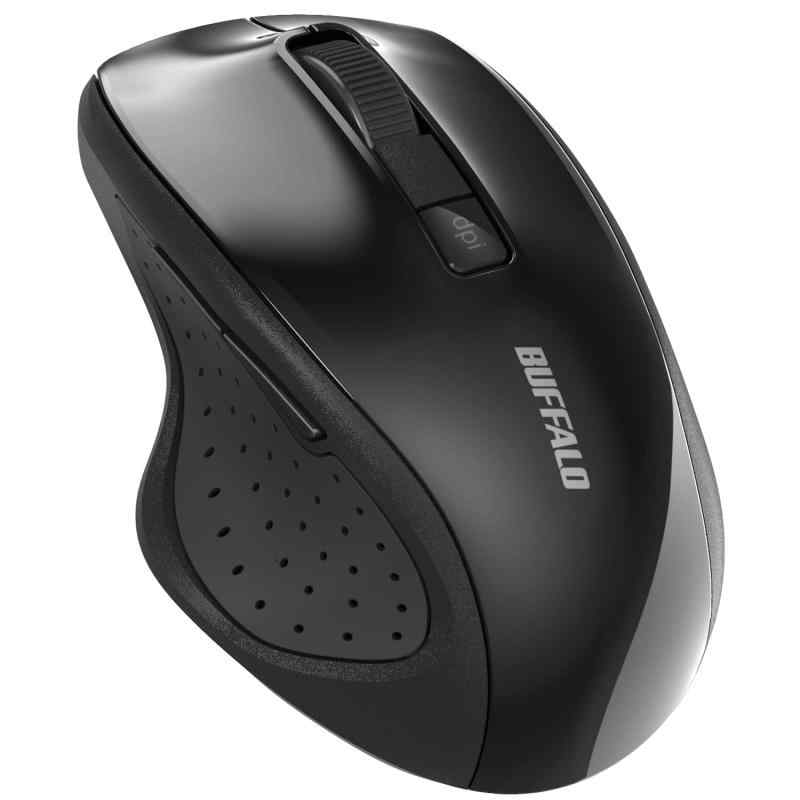 バッファロー 5ボタン Bluetooth 5.0 Blue LED マウス (ブラック)