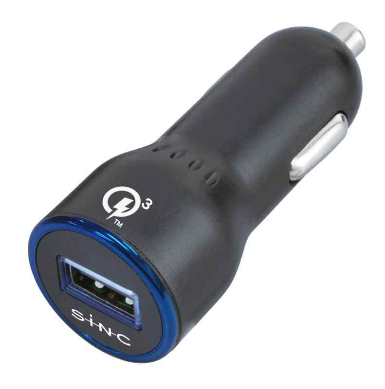 セイワ(SEIWA)携帯電話アクセサリー USBソケットUQ2 QC3.0仕様 ブラック×メタルブルーD446