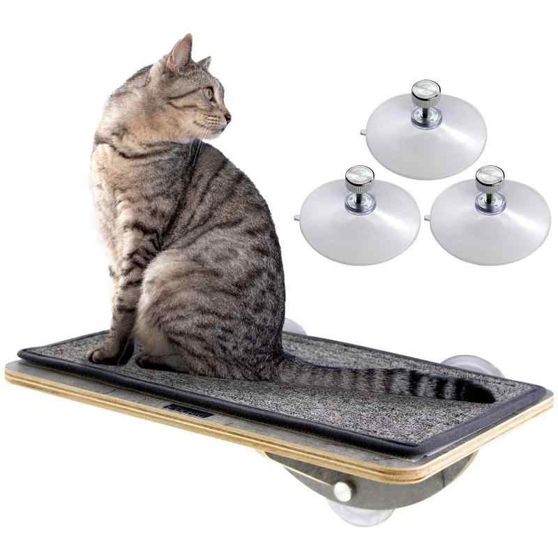 POOKIE 猫 窓 ベッド キャット ステップ 爪とぎ 窓ベッド 猫ベッド キャットタワー 吸盤 取り付け