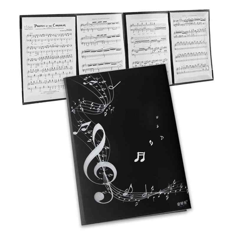 楽譜ファイル 4面 6枚収納可 A4サイズ 書き込みできる 反射しない 4ページ展開 譜面 作曲 レッスン ファイル カバー ピアノ 電子ピアノ