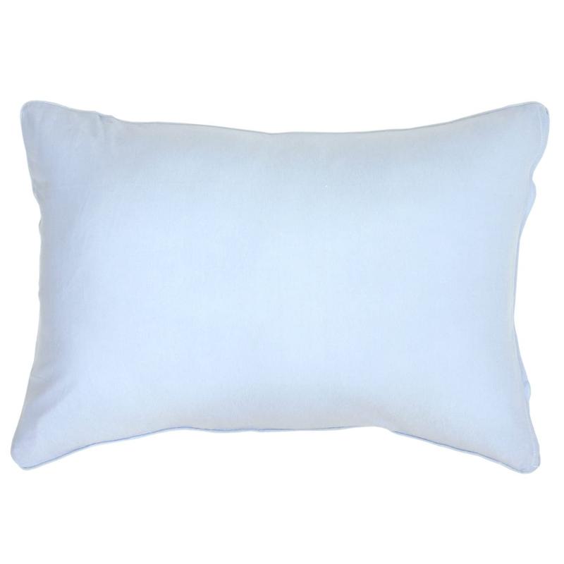 メリーナイト 枕カバー 無地カラー サックスブルー 約50×70cm ホテル仕様枕用 ファスナー式 まくらが入れやすい 綿100% ニット素材 ピタ