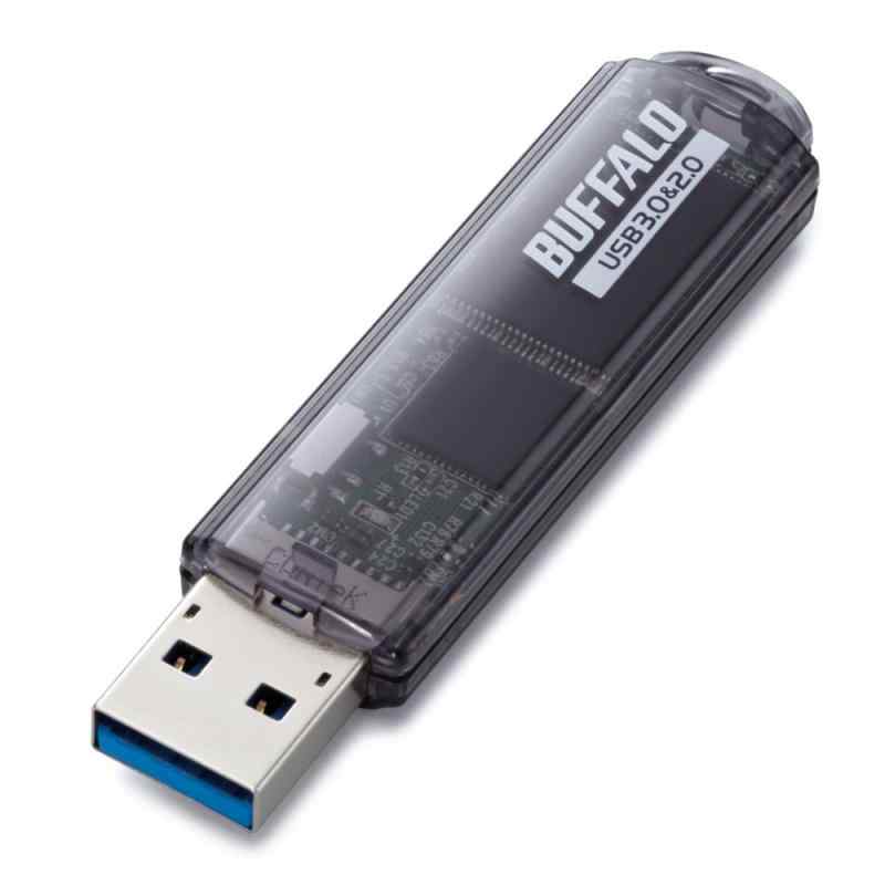バッファロー BUFFALO USB3.0対応 USBメモリ スタンダード 16GB ブラック RUF3-C16GA-BK