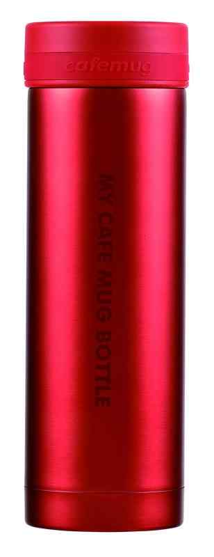 パール金属 水筒 ボトル マグボトル 保冷 保温 スリムタイプ マットレッド マイカフェマグ (300ml, マットレッド)