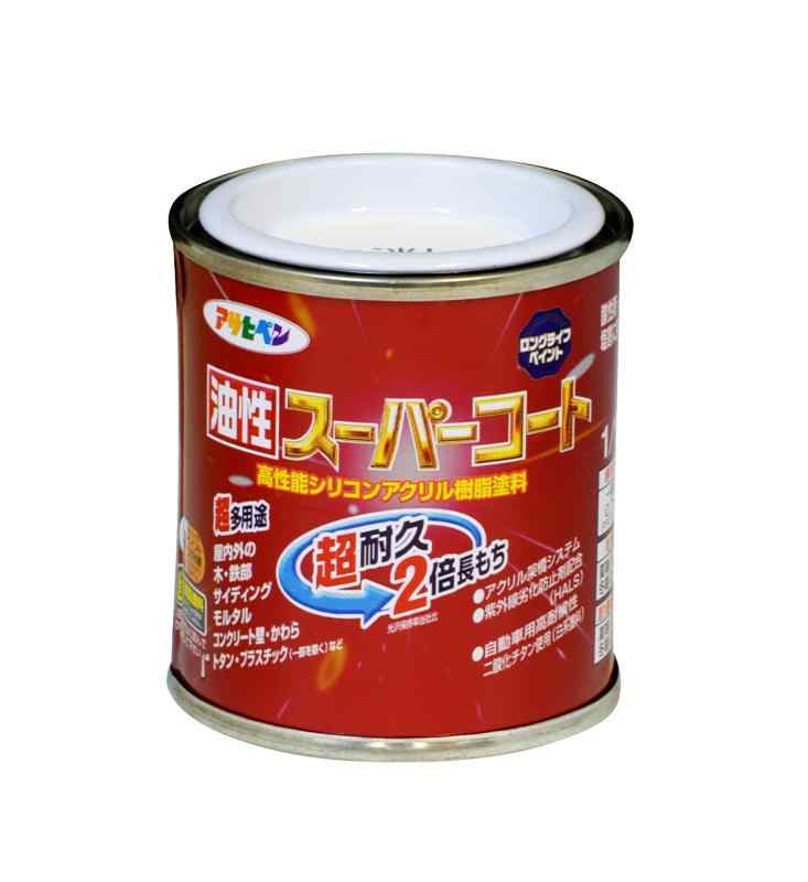 ペン(Asahipen)油性スーパーコート (1/12L, ツヤ消し白)