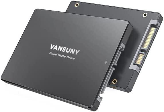 Vansuny 内蔵SSD SATA III SSD 2.5 インチ内蔵ソリッド ステート ドライブ 高度な 3D NAND フラッシュ 最大 450MB/秒の PC ラップトップ