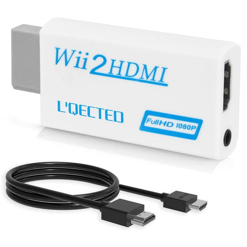 LQECTED Wii To HDMI 変換アダプタ(1.5M HDMI接続ケーブルが付属します) Wii専用HDMI コンバーター480p/720p/1080pに変換 3.5mmオーディ