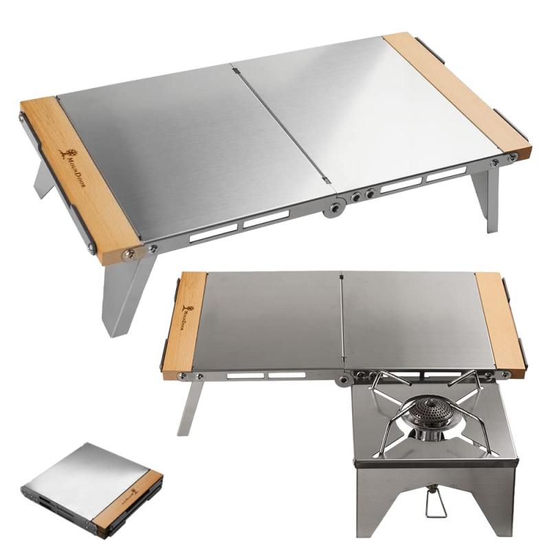 遮熱テーブル 遮熱板 シングルバーナー用 テーブル 折り畳み式 SOTO ST-310/ ST-330 イワタニ 五種類バーナー対応 アウトドア ミニテーブ