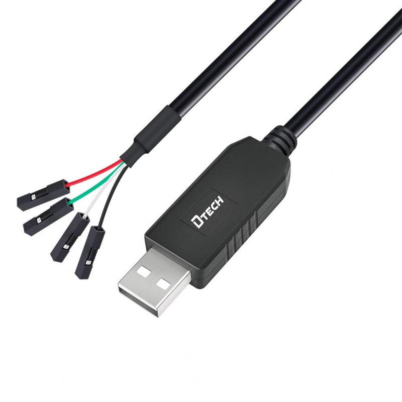 DTECH USB TTL シリアル 変換 ケーブル 3.3V PL2303 チップセット 4ピン 2.54mm ピッチ メス コネクタ USB TTL シリアル コンバーター ケ