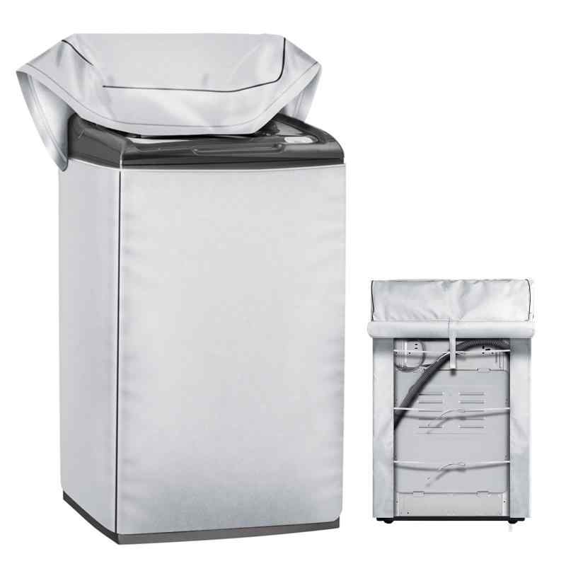 [Mr.You]洗濯機カバー 【デザイン改良】 4面包みデザイン シルバーコーティング オックスフォード生地 防水 防塵 防湿 紫外線カット （も