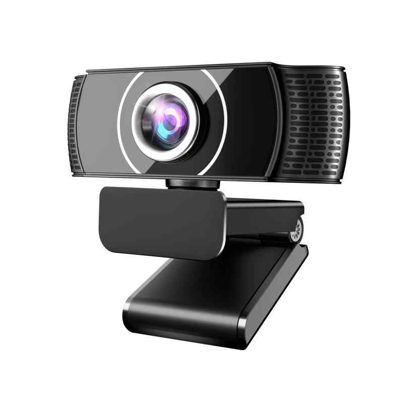 Webカメラ ウェブカメラ【業界初デザイン・120度超広角】1080P フルHD画質 200万画素 usbカメラ 30FPS HDR画像補正技術 (グレー)