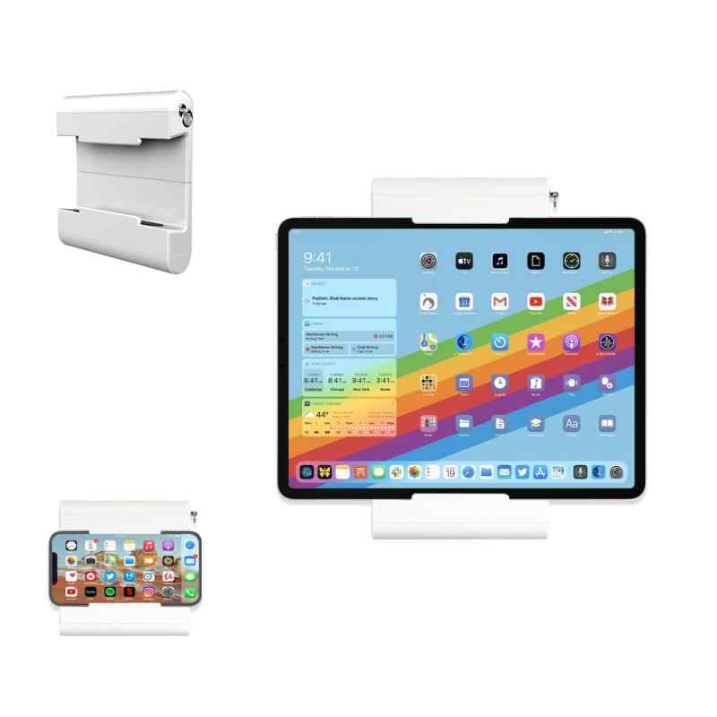 WANPOOL タブレット壁マウント ユニバーサルキッチンホルダー iPhone iPad Pro Air Mini その他4.5~12.9インチのスマートフォンとタブレ