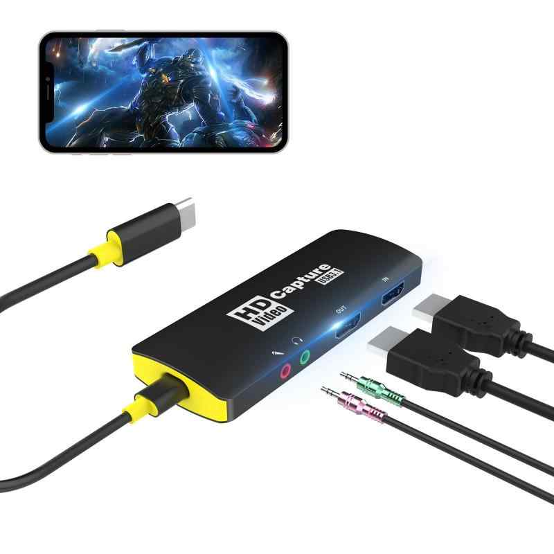 Basicolor3217 キャプチャーボード HDMI USB3.1 Switch PS4 Xbox Wii U ウェブカメラ PS3に対応、HDMI パススルー、HDCP、HD HDMIゲーム