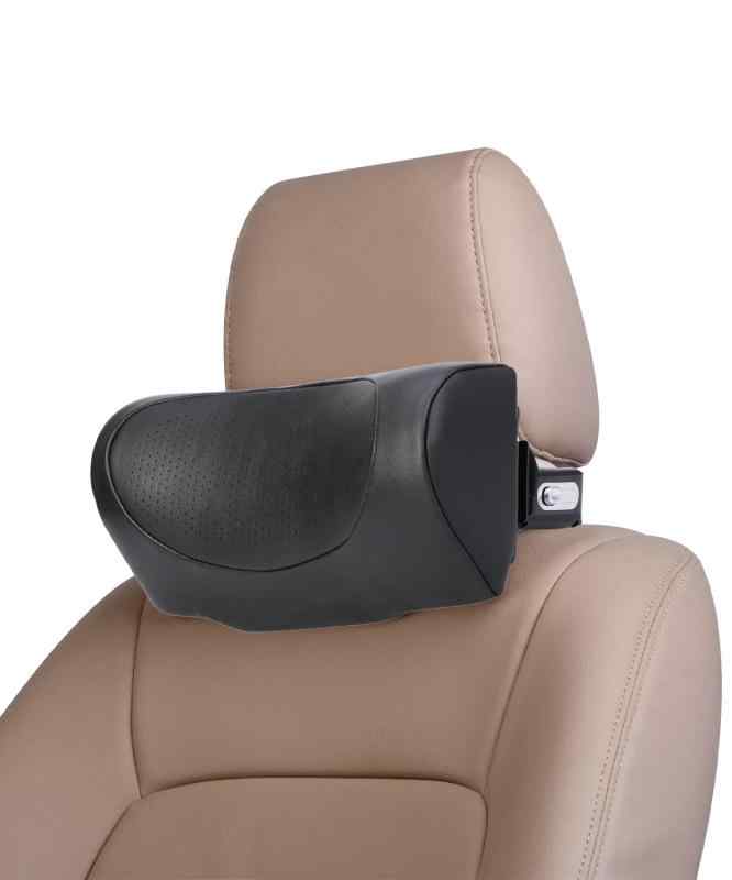 BTtime 車ヘッドレスト 車 首 クッション ネックパッド 車用 ヘッドレスト ネックピロー 首枕 頚椎サポート 調節可能 (レザーバージョン,